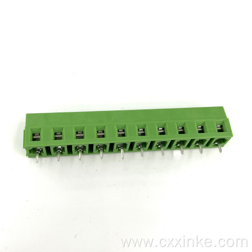 10 position Screw-type PCB terminal block in-line connector